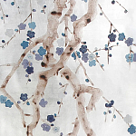 Обои ручная роспись Plum Blossom Hokusai on Tarnished Silver gilded paper варинант исполнения - 2 | Loft Concept в Новосибирске