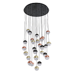 Люстра каскадная с черным круглым основанием 27 подвесов Celestial Waltz варинант исполнения - 2 | Loft Concept в Новосибирске