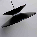 Бра черного цвета с двойным абажуром в форме конусов Obsidian Touch варинант исполнения - 3 | Loft Concept в Новосибирске