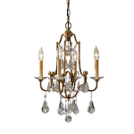 Люстра с 4-мя лампами и стеклянными подвесками в классическом стиле Feiss варинант исполнения - 1 | Loft Concept в Новосибирске