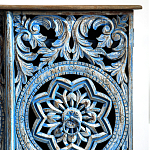 Комод с резным фасадом Blue Carved Chest of Drawers варинант исполнения - 3 | Loft Concept в Новосибирске