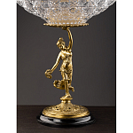 Чаша стеклянная прозрачная на бронзовой подставке с фигуркой девушки Eden Garden варинант исполнения - 6 | Loft Concept в Новосибирске