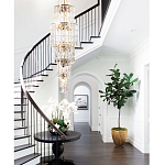 Большая многоярусная люстра с хрустальными подвесками Crystal Art Multi-tiered Gold Chandelier варинант исполнения - 2 | Loft Concept в Новосибирске