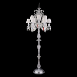 Торшер с 12-ю белыми текстильными абажурами и хрустальными подвесками Lustre Reverie варинант исполнения - 1 | Loft Concept в Новосибирске