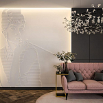 Барельеф AUDREY HEPBURN варинант исполнения - 1 | Loft Concept в Новосибирске