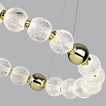 Люстра подвесная кольцевая с прозрачными рифлеными шарообразными плафонами Crystal Globule варинант исполнения - 4 | Loft Concept в Новосибирске