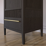 Узкий Шкаф Primo с 2 выдвижными ящиками Темный орех варинант исполнения - 4 | Loft Concept в Новосибирске