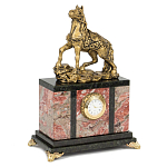 Часы настольные из натурального камня с декором в виде коня Horse Stone Clock варинант исполнения - 4 | Loft Concept в Новосибирске