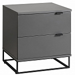 Тумба прикроватная цвета графит с ящиками Strict Lines варинант исполнения - 1 | Loft Concept в Новосибирске