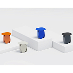 Matis журнальный столик синий из металла и кожи варинант исполнения - 2 | Loft Concept в Новосибирске