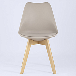 Стул с основой из пластика и мягким сиденьем Arvika Beige варинант исполнения - 3 | Loft Concept в Новосибирске