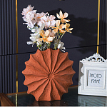 Ваза керамическая в виде круглой терракотовой морской раковины Galapagos варинант исполнения - 3 | Loft Concept в Новосибирске