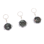 Зеркало брелок карманное двухстороннее из натурального камня Серафинит Stone Mirrors варинант исполнения - 8 | Loft Concept в Новосибирске