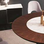 Обеденный стол круглый на чёрном фигурном основании Bosnia dinning table  варинант исполнения - 1 | Loft Concept в Новосибирске