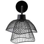 Бра с сетчатым металлическим абажуром Black Mesh Lampshade варинант исполнения - 2 | Loft Concept в Новосибирске