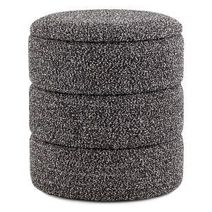 Пуф Three Gray в ткани букле серого цвета