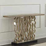 Консоль с прямоугольной столешницей и фактурным основанием Waves варинант исполнения - 1 | Loft Concept в Новосибирске