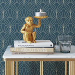 Подсвечник золотая обезьяна с блюдцем Golden Monkey варинант исполнения - 1 | Loft Concept в Новосибирске