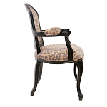 Полукресло с мягкой обивкой из льна на 4-х ножках из массива березы Gladys Armchair варинант исполнения - 1 | Loft Concept в Новосибирске