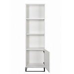 Стеллаж книжный белый с 3-мя открытыми полками и дверкой Strict Lines варинант исполнения - 2 | Loft Concept в Новосибирске