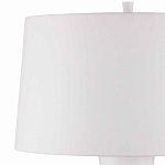 Торшер белый с тканевым абажуром на деревянном основании Graceful Silhouette варинант исполнения - 2 | Loft Concept в Новосибирске