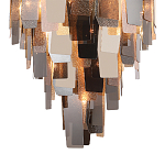 Люстра с многослойными стеклянными панелями янтарного и дымчатого цвета Textured Glass Chandelier варинант исполнения - 2 | Loft Concept в Новосибирске