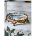 Чаша с цветочным орнаментом на бронзовых ножках Eden Garden варинант исполнения - 3 | Loft Concept в Новосибирске