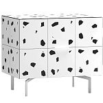 Тумба белая с рисунком Grande Graphspots варинант исполнения - 1 | Loft Concept в Новосибирске