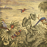 Обои ручная роспись Le Brésil Amarelo Deep Rich Gold варинант исполнения - 3 | Loft Concept в Новосибирске