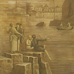 Обои ручная роспись Views of Italy Sepia варинант исполнения - 1 | Loft Concept в Новосибирске