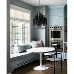 Люстра черная с несколькими ярусами деревянных палочек Bright Wooden Chandelier варинант исполнения - 5 | Loft Concept в Новосибирске