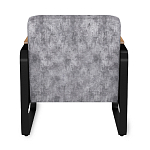 Кресло серый велюр с жесткими подлокотниками на полозьях Ashton варинант исполнения - 4 | Loft Concept в Новосибирске