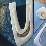 Арт-объект ручной работы Blue Abstraction из 4-х панелей варинант исполнения - 3 | Loft Concept в Новосибирске