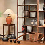 Стеллаж деревянный с полками для хранения Moon Walnut Furniture варинант исполнения - 4 | Loft Concept в Новосибирске