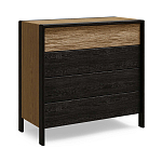 Комод 4 ящика с подсветкой на рельефном фасаде Warm Industrial варинант исполнения - 2 | Loft Concept в Новосибирске