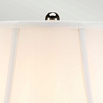 Настольная лампа с фарфоровым основанием с декоративным орнаментом и белым абажуром на темной круглой подставке Elstead Lighting варинант исполнения - 12 | Loft Concept в Новосибирске