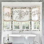 Обои с вышивкой ручной работы Moonlit Garden Original colourway on muslin варинант исполнения - 1 | Loft Concept в Новосибирске