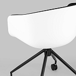 Офисное кресло из пластика с мягким сиденьем Eggshell Black варинант исполнения - 8 | Loft Concept в Новосибирске