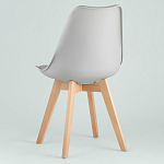 Стул с основой из пластика и мягким сиденьем Arvika Grey варинант исполнения - 4 | Loft Concept в Новосибирске