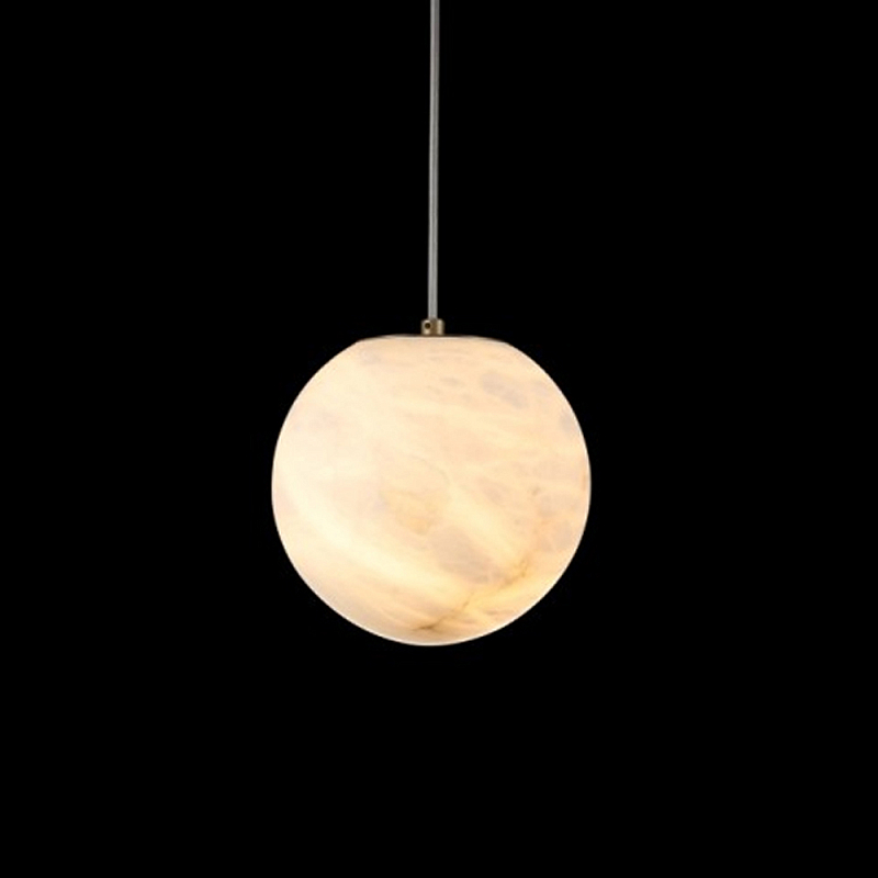 Люстра подвесная с сферическими плафономи из натурального камня Glowing Spheres Латунь Белый в Новосибирске | Loft Concept 