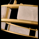 Люстра в виде кольца из натурального камня Golden Alavastor варинант исполнения - 4 | Loft Concept в Новосибирске