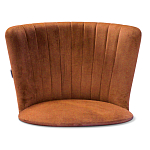 Стул с мягкой оранжевой обивкой из велюра и подъемно-поворотным механизмом на черных колесиках Harper Orange варинант исполнения - 3 | Loft Concept в Новосибирске