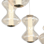 Люстра светодиодная с стеклянными волнообразными плафонами Amphora of Light варинант исполнения - 5 | Loft Concept в Новосибирске