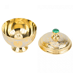 Сахарница металлическая с гравировкой и натуральным камнем Малахит в подарочной коробке Metal Stone Sugar Bowls варинант исполнения - 2 | Loft Concept в Новосибирске