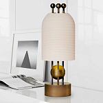 Настольная лампа в виде фонаря с белым фактурным абажуром Echoes of Light варинант исполнения - 2 | Loft Concept в Новосибирске