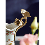 Кувшин с цветочным рисунком и бронзовой ручкой Blue Garden варинант исполнения - 3 | Loft Concept в Новосибирске