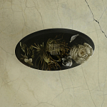 Шкатулка из эпоксидной смолы с цветами черная Epoxy Resin Oval Box Black варинант исполнения - 3 | Loft Concept в Новосибирске