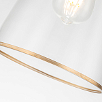 Подвесной светильник золотого цвета с колоколообразным стеклянным плафоном и декоративным элементом Elstead Lighting варинант исполнения - 3 | Loft Concept в Новосибирске