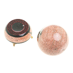 Шар декоративный на подставке из натуральных камней Змеевик и Мрамор Розовый Natural Stone Spheres 10.5 см варинант исполнения - 2 | Loft Concept в Новосибирске