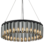 Люстра со стеклянными цилиндрическими плафонами Luminous Cylinders Smoky Round варинант исполнения - 3 | Loft Concept в Новосибирске